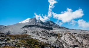 El nevado del Ruiz en actividad