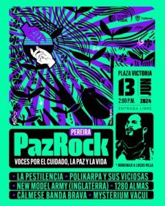 La primera edición de PazRock reunió, el pasado 12 de abril, a 40.000 personas en la Plaza de Bolívar de Bogotá. Todas ellas saltaron, cantaron y bailaron a ritmo de ska, punk, heavy metal, sonidos del Pacífico y del Caribe colombiano. Ese espacio fue testigo de cómo la música puede ser la base de una cultura de paz, y de cómo tiene el poder para amplificar voces, denunciar injusticias, reivindicar a los oprimidos y unir en medio de la diferencia.