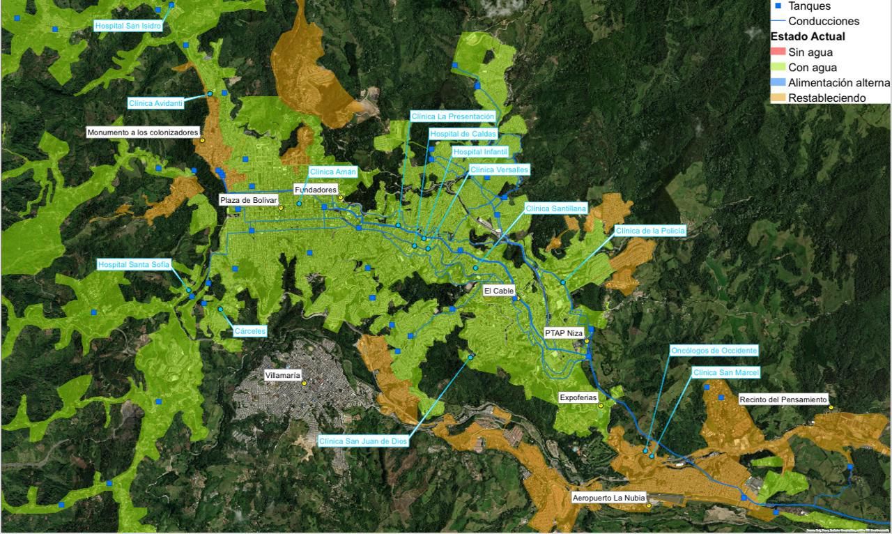 Culminaron los trabajos de Aguas de Manizales - La Veintitrés